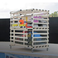 Armário aquático com rodas de duas portas em PVC cor branca: Resistente à humidade